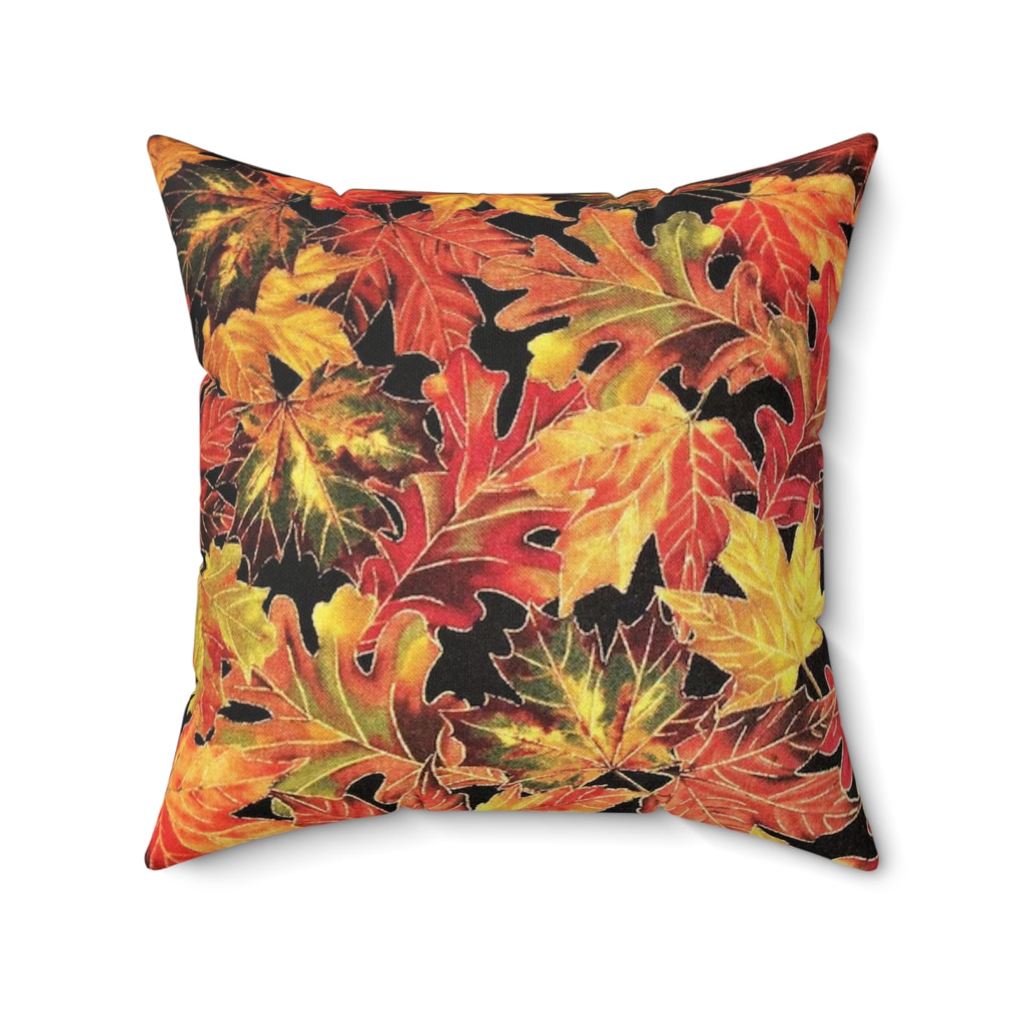 Spun Polyester Square Pillow Fall Leaves