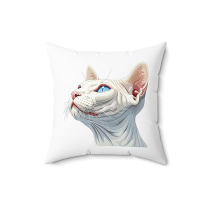 Spun Polyester Square Pillow Sphynx 4