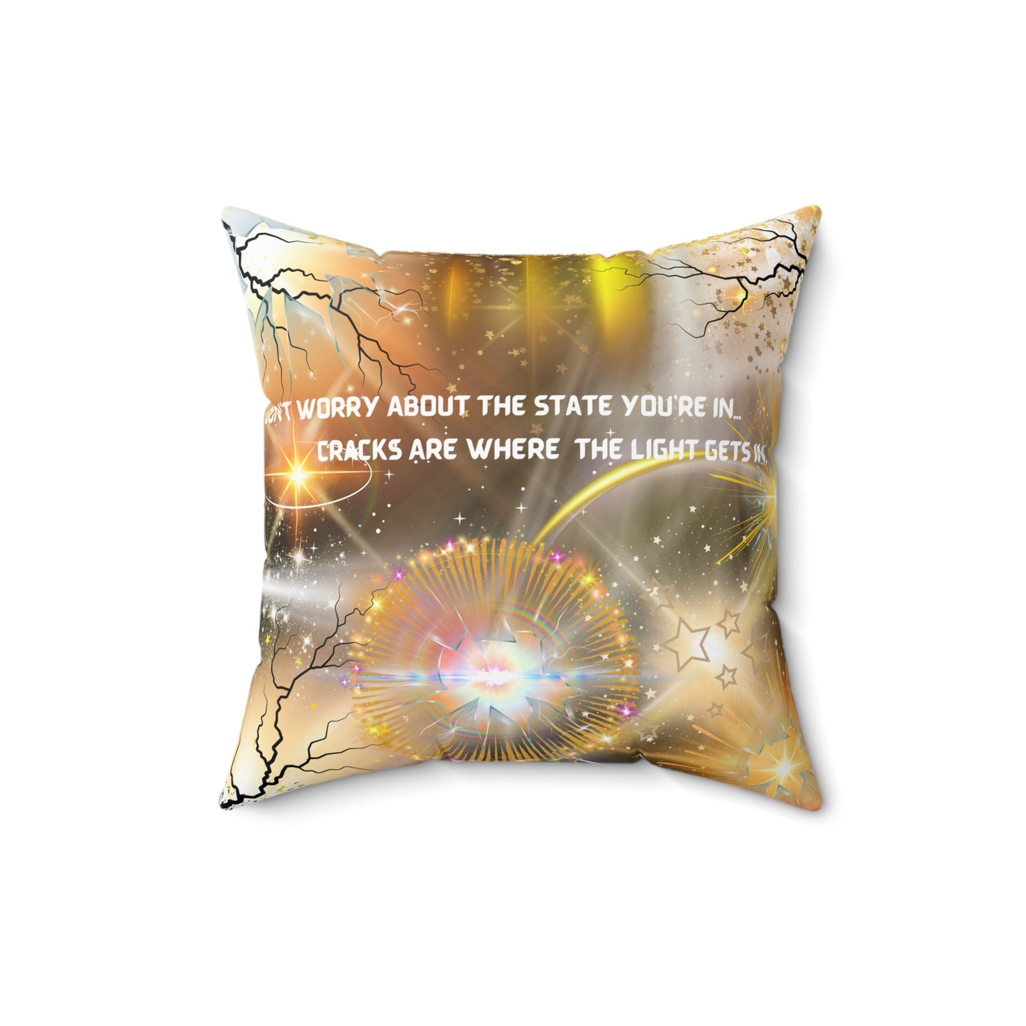 Don't Worry About The State You're In Spun Polyester Square Pillow