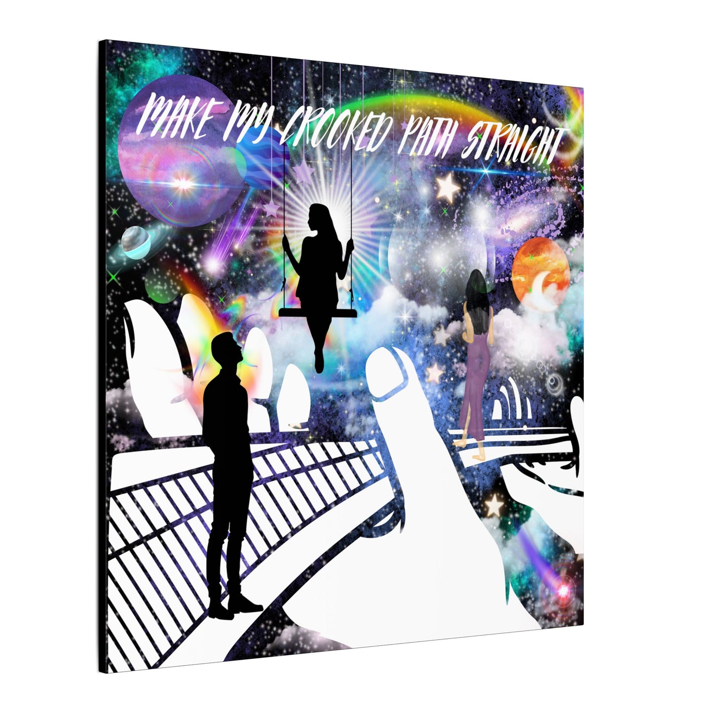 In His Hands - Cosmic Wall Art Canvas Print, Home Decor, Inspirational Decor, Galaxy Artwork, Unique Gift for Space Lovers, Abstract Art