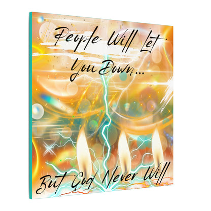 But God Never Will - Inspirational Wall Art Print, Motivational Canvas, Home Decor, Gift for Faith, Uplifting Quote, Modern Home Wall Art