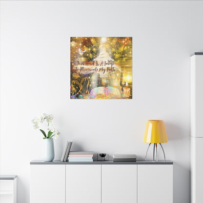 Your Word - Inspirational Wall Art, Custom Canvas Print, Home Decor, Motivational Quote, Spiritual Artwork, Wall Decor Gift