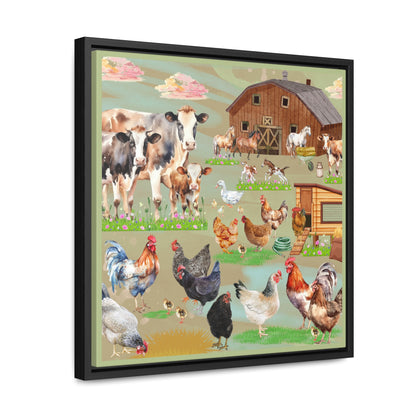 Springtime At The Barnyard Gallery Canvas Wraps, Square Frame