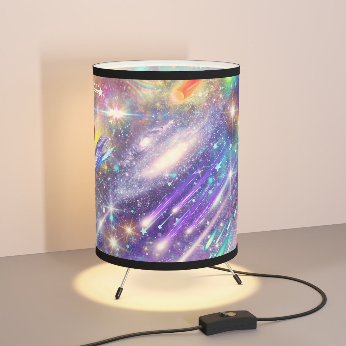 Beyond The Galaxy Tripod Lamp with High-Res Printed Shade, US\CA plug