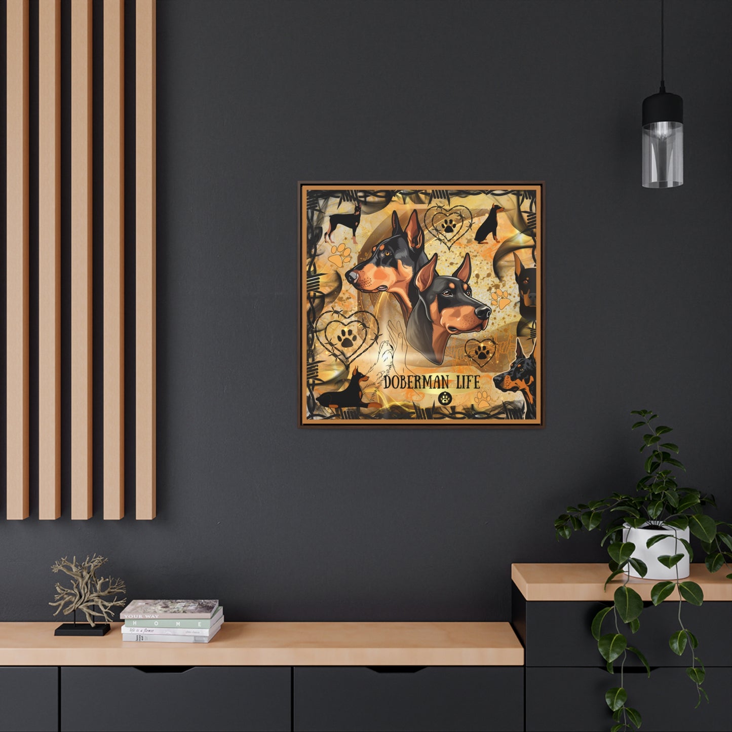 Doberman Life Canvas Wall Art