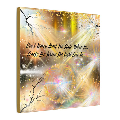 Don't Worry - Inspirational Wall Art, Motivational Decor, Home Office Artwork, Uplifting Canvas, Modern Room Statement