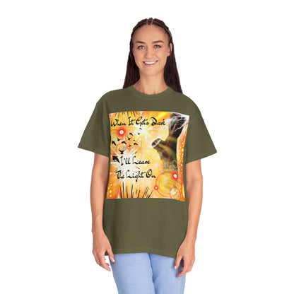 Leave The Light On Unisex Garment-Dyed T-shirt