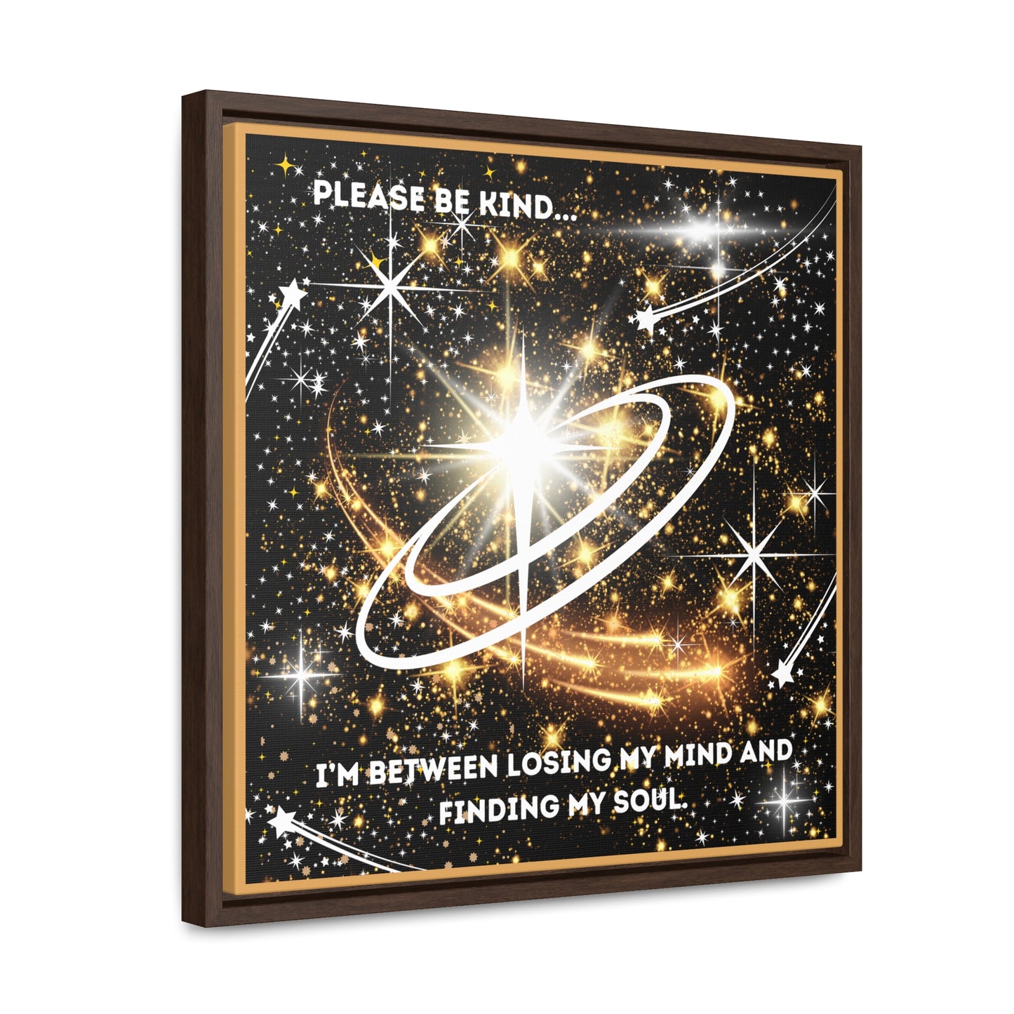 Please Be Kind I'm Between Losing My Mind And Finding My Soul Canvas Wall Art