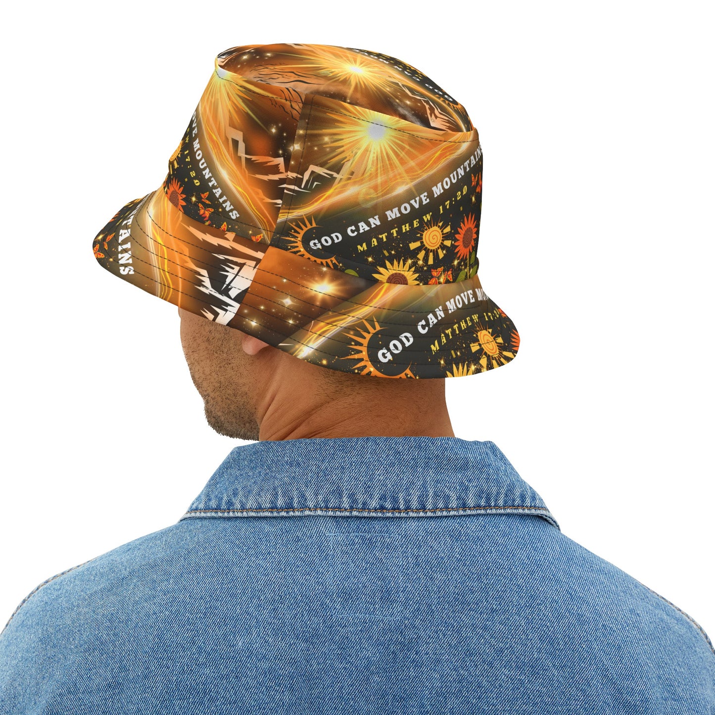 God Can Move Mountains Bucket Hat (AOP)