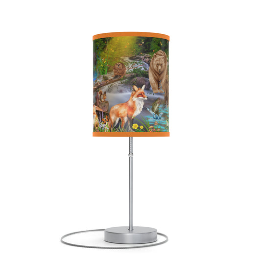 Foxes And Forest Friends Lamp on a Stand, US|CA plug