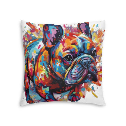 Tufted Floor Pillow, Square Frenchie 3