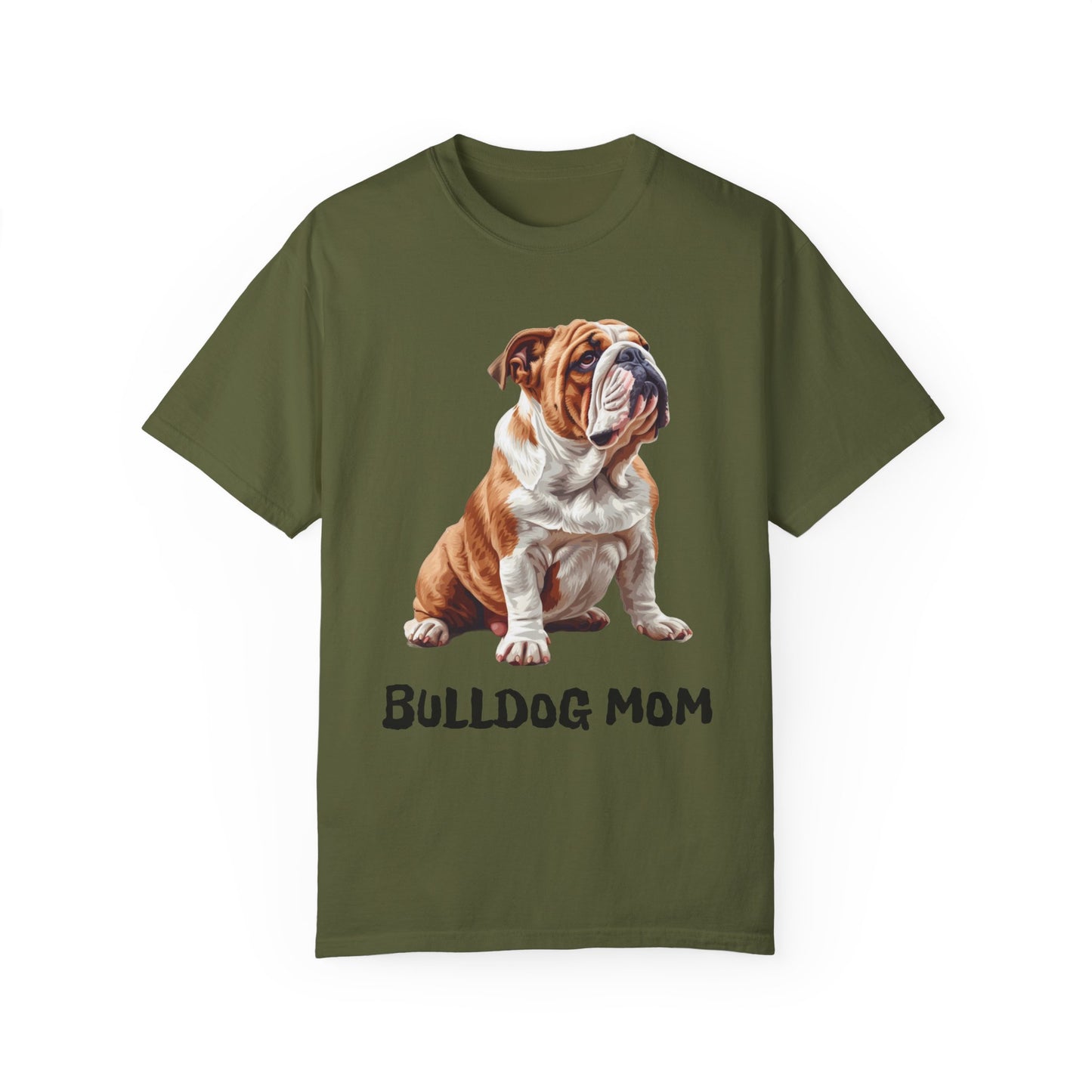 Bulldog Mom Unisex Garment-Dyed T-shirt