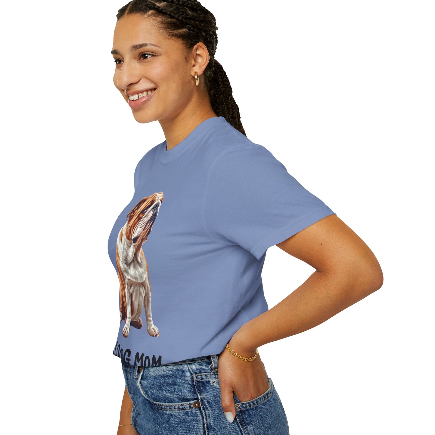 Bulldog Mom Unisex Garment-Dyed T-shirt