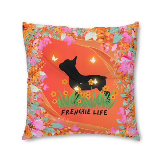 Frenchie Life Tufted Floor Pillow, Square