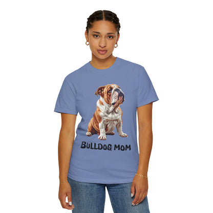 Bulldog Mom Unisex Garment-Dyed T-shirt