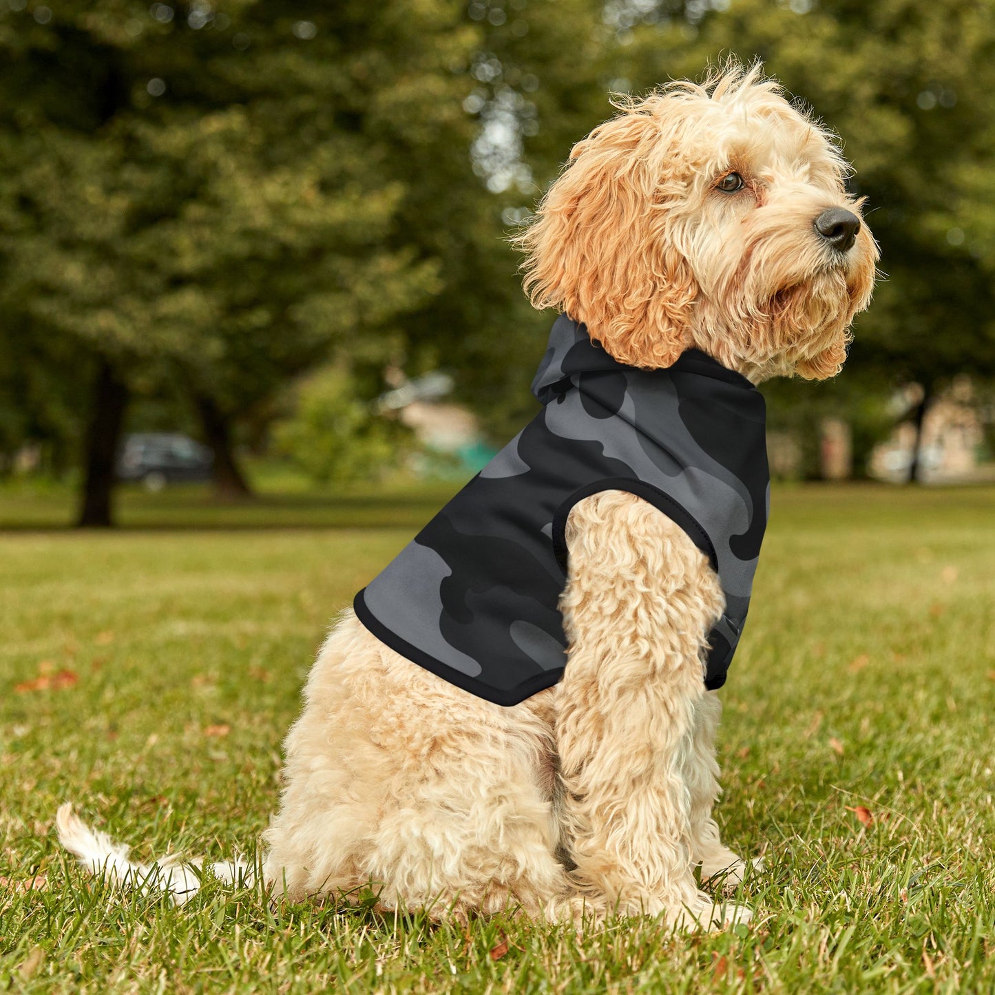 Pet Hoodie Camo Grey