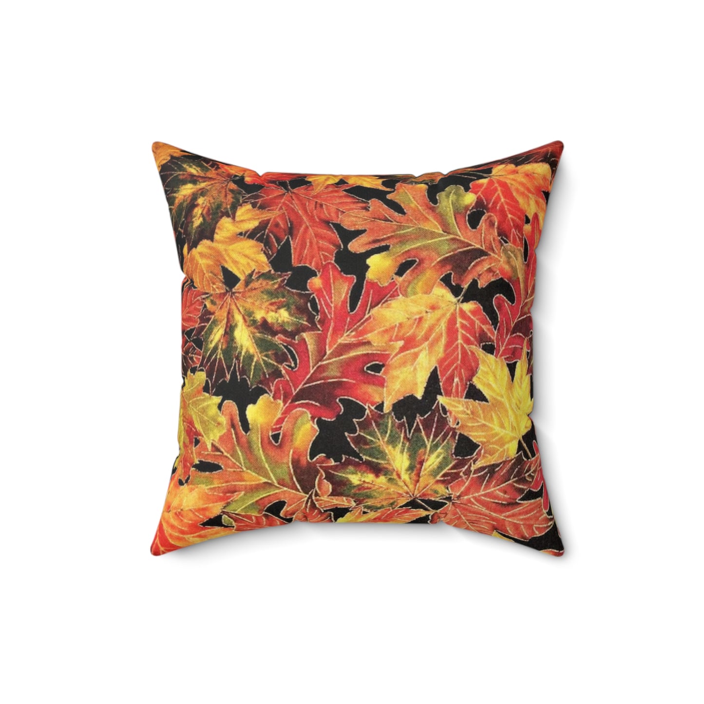 Spun Polyester Square Pillow Fall Leaves