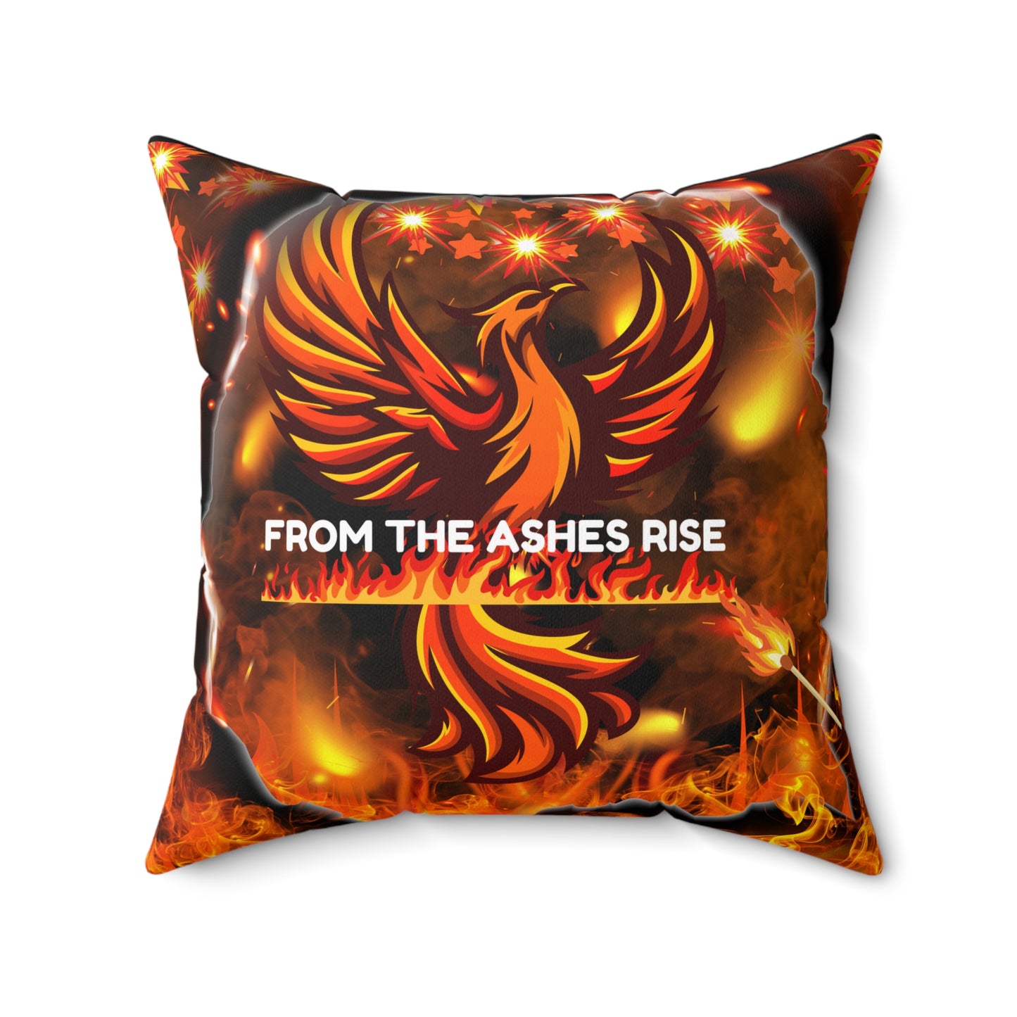 From The Ashes Rise Spun Polyester Square Pillow