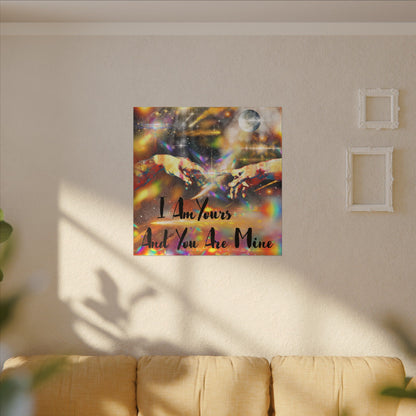 I Am Yours - Romantic Wall Art, Canvas Print, Inspirational Home Decor, Perfect Gift for Couples, Love Art, Anniversary Decoration