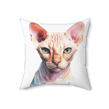 Spun Polyester Square Pillow Sphynx 2