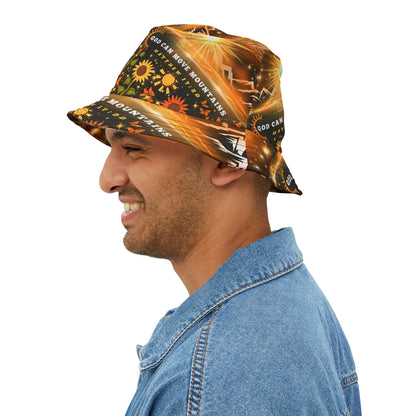 God Can Move Mountains Bucket Hat (AOP)