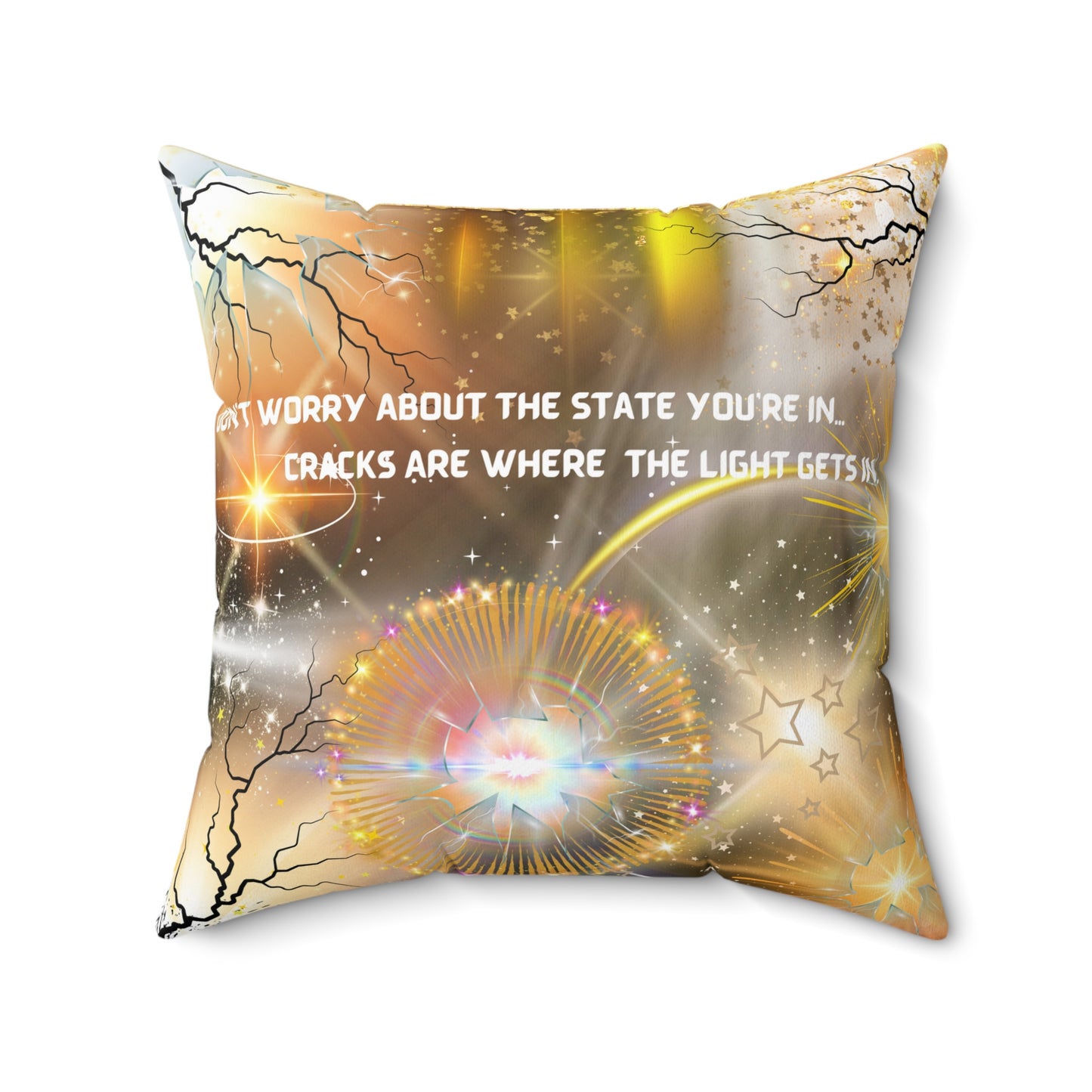 Don't Worry About The State You're In Spun Polyester Square Pillow