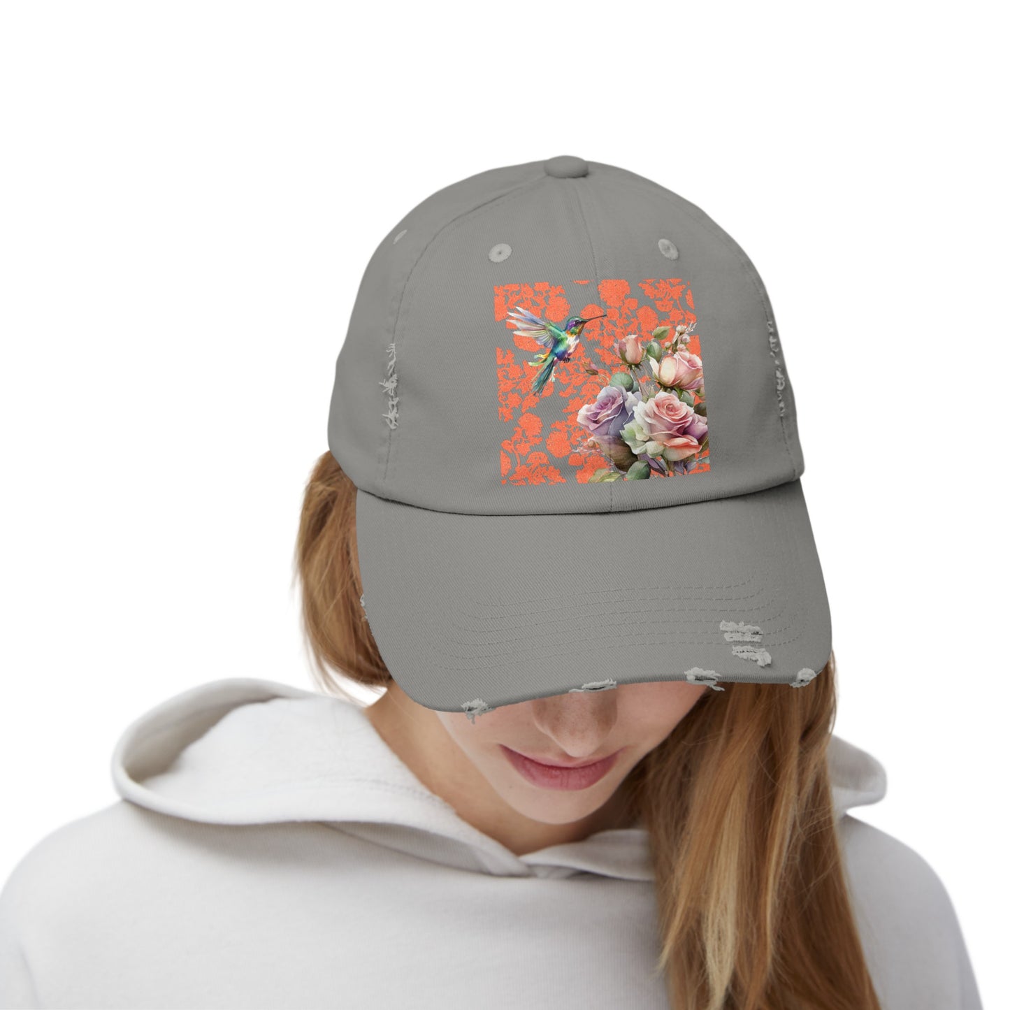 Hummingbird 1 Unisex Distressed Cap