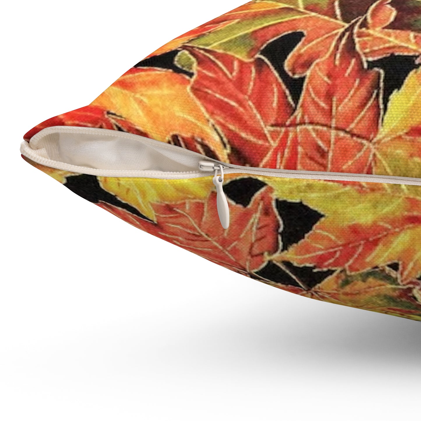 Spun Polyester Square Pillow Fall Leaves