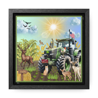 Farming In Florida Seminoles Gallery Canvas Wraps, Square Frame