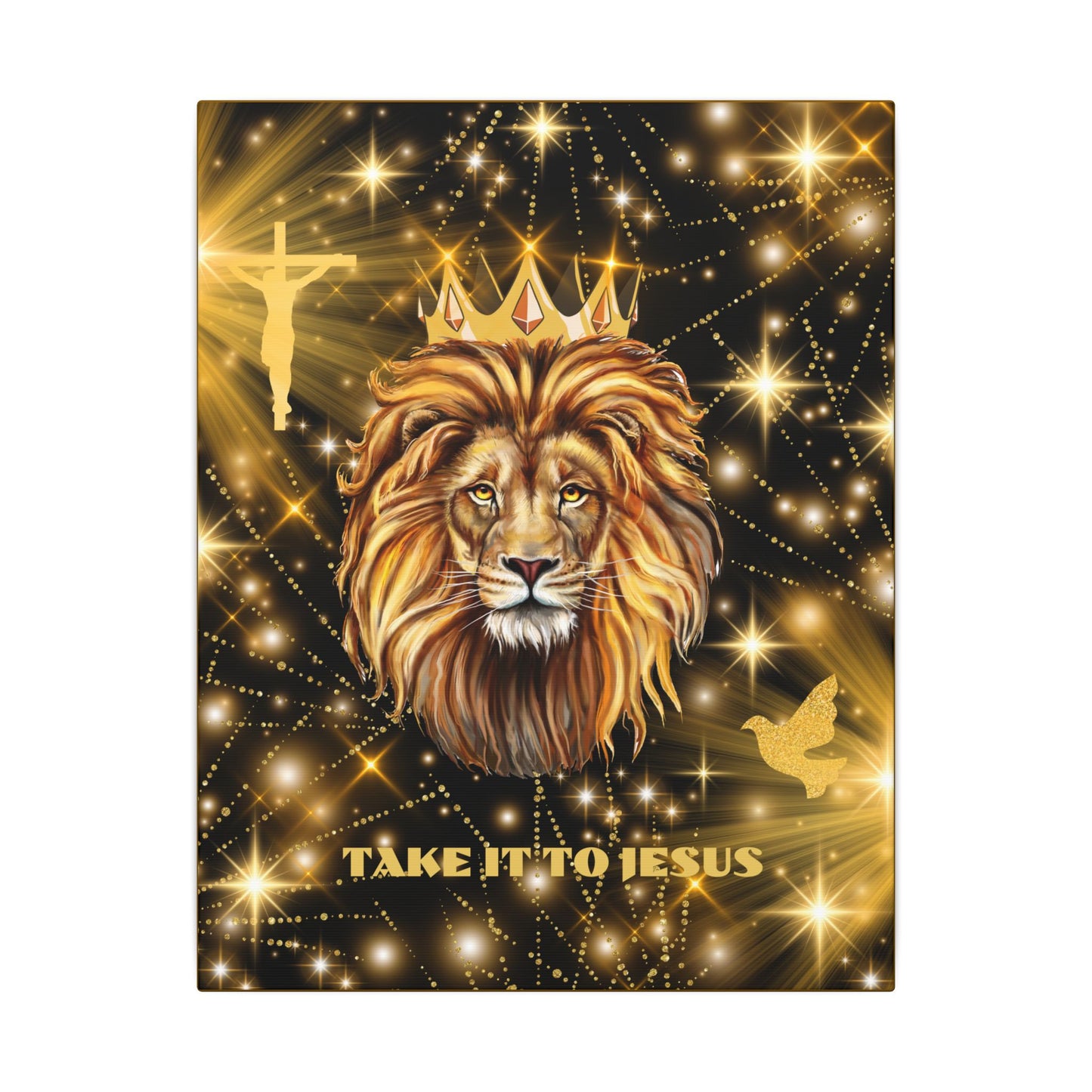 Take It To Jesus- Majestic Lion Canvas Print, Spiritual Wall Art, Take It To Jesus Decor, Faithful Home Decoration, Christian Gift for All Occasions