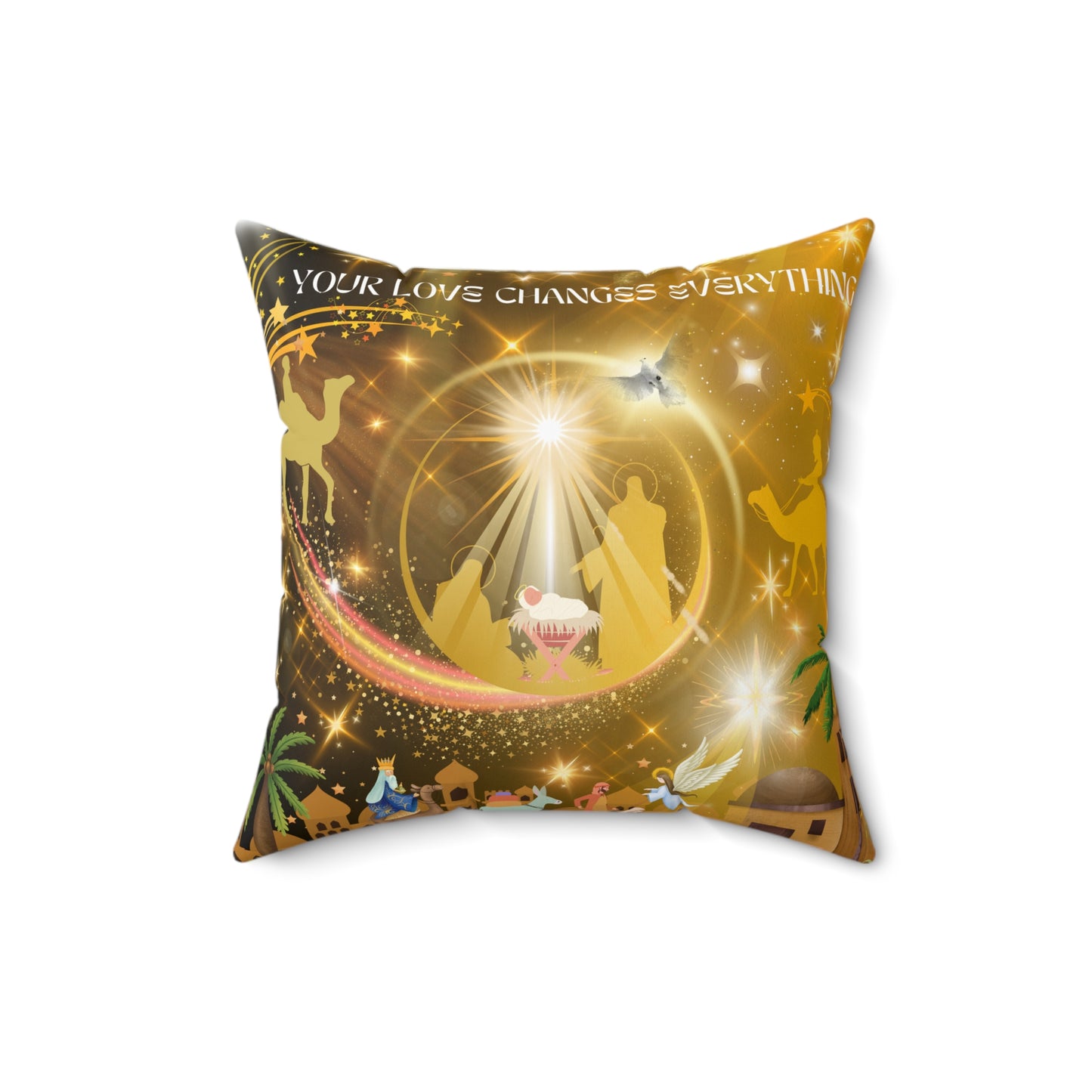 Your Love Changes Everything Spun Polyester Square Pillow