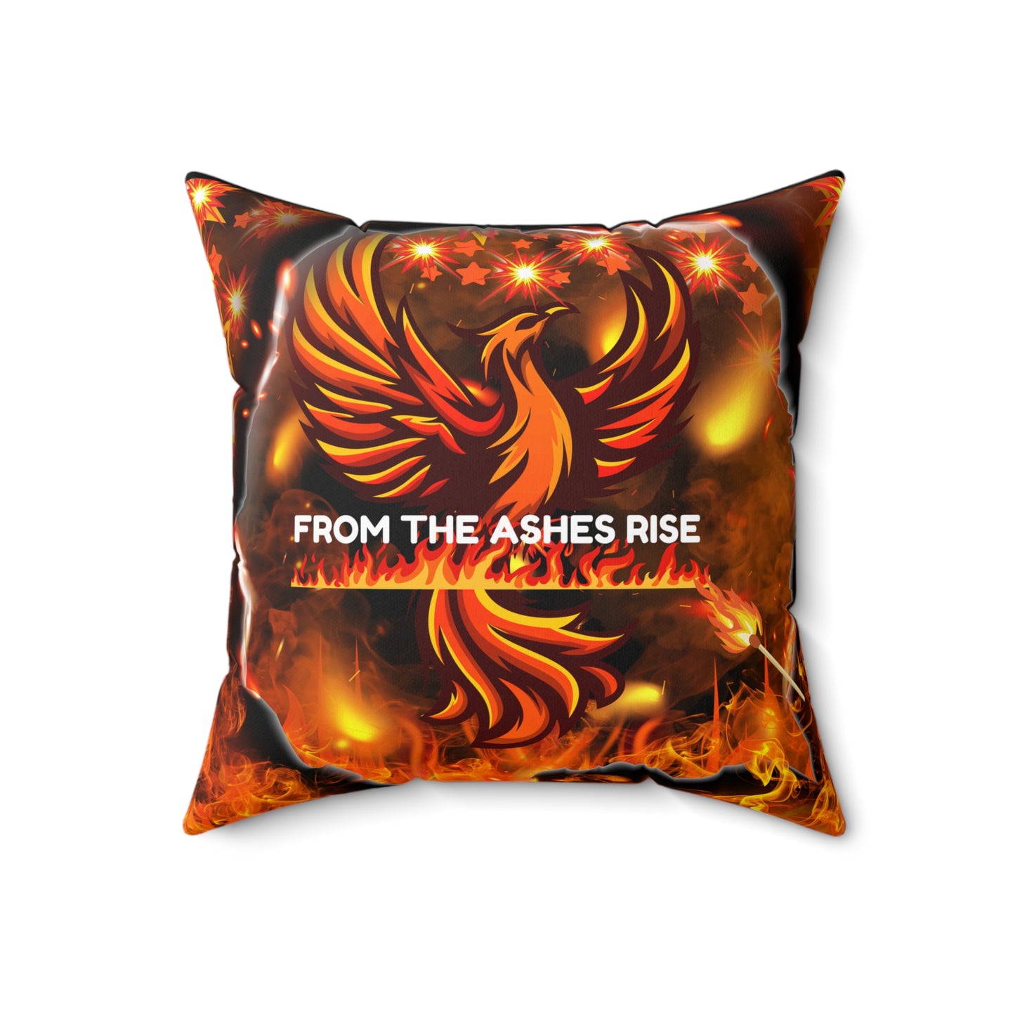 From The Ashes Rise Spun Polyester Square Pillow