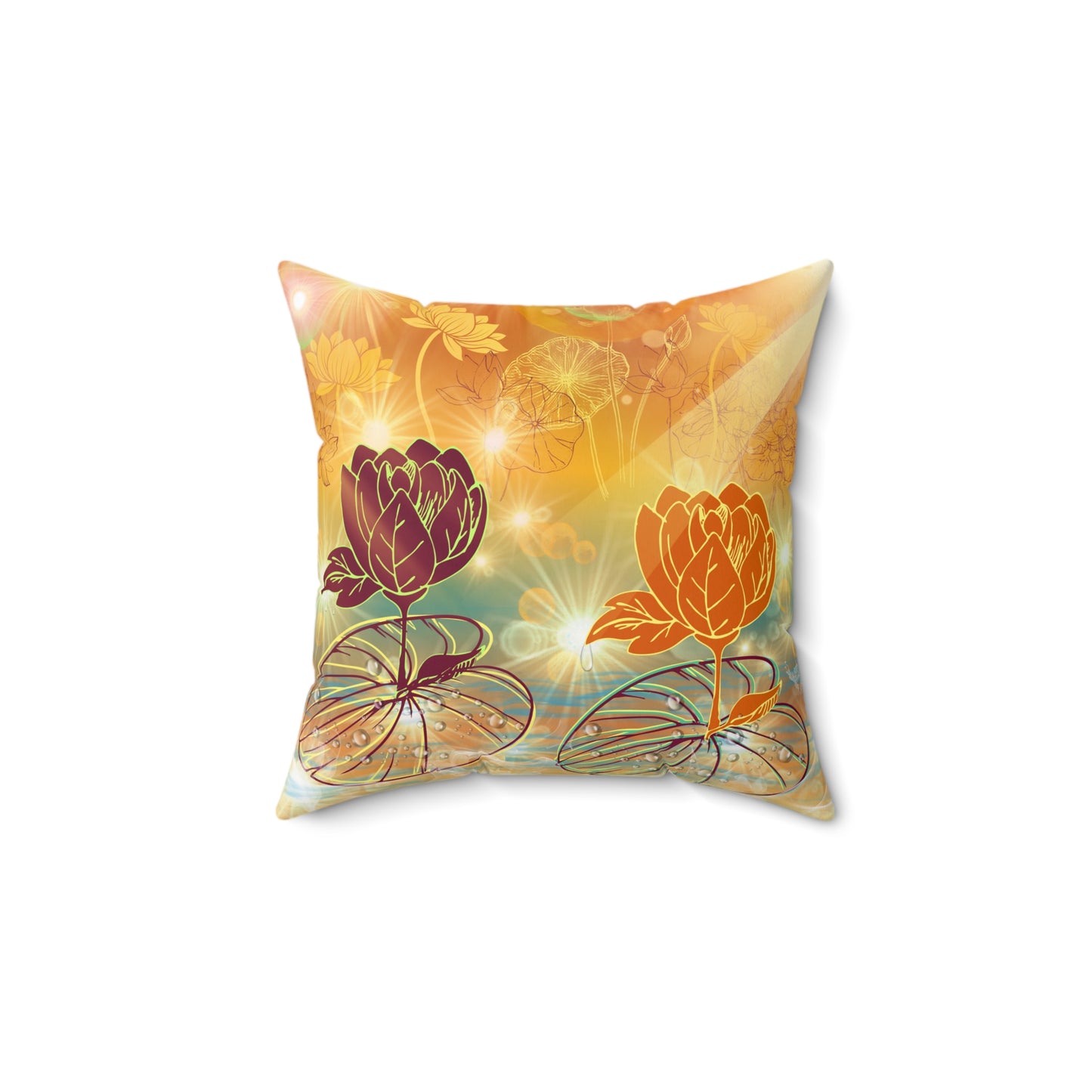Morning Dew - Spun Polyester Square Pillow
