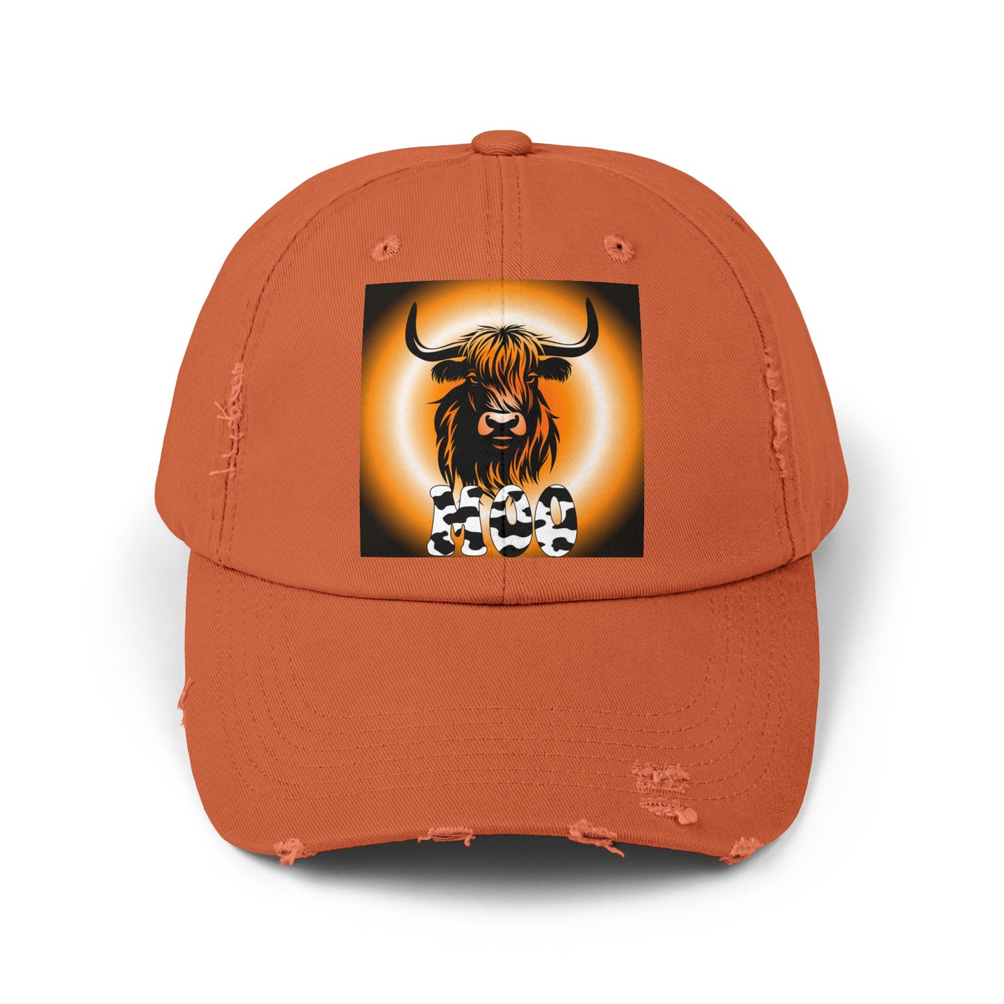 Moo Unisex Distressed Cap