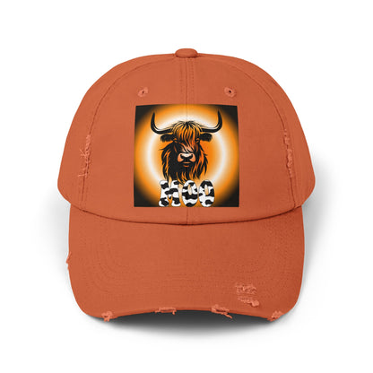 Moo Unisex Distressed Cap