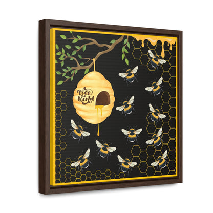 Bee Kind Gallery Canvas Wraps, Square Frame