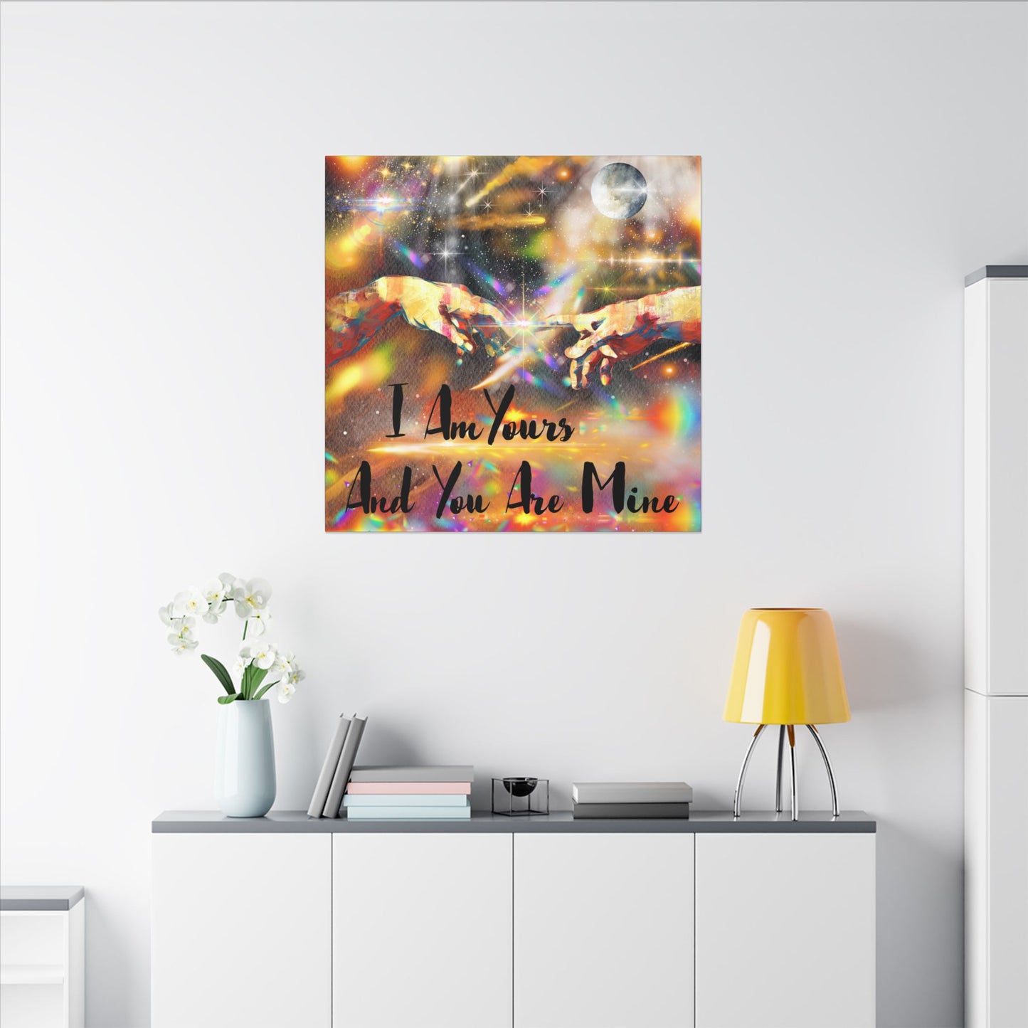 I Am Yours - Romantic Wall Art, Canvas Print, Inspirational Home Decor, Perfect Gift for Couples, Love Art, Anniversary Decoration