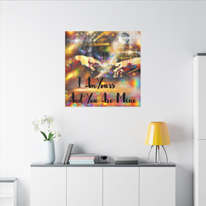 I Am Yours - Romantic Wall Art, Canvas Print, Inspirational Home Decor, Perfect Gift for Couples, Love Art, Anniversary Decoration