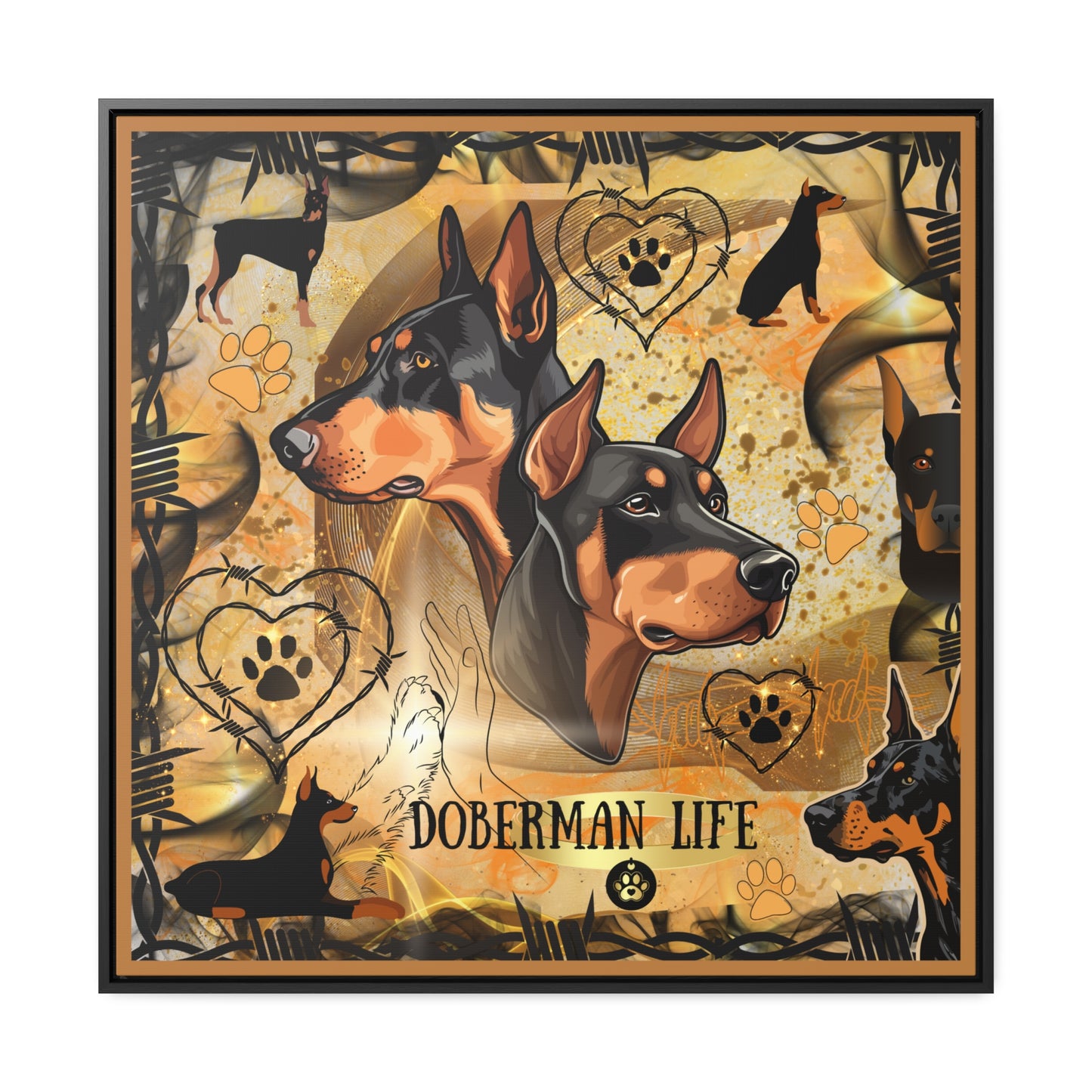 Doberman Life Canvas Wall Art