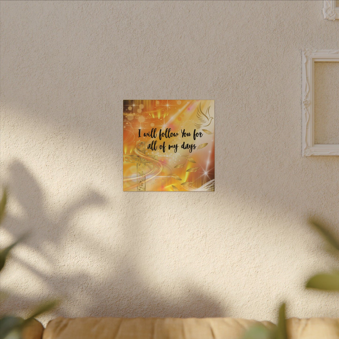 I Will Follow - Inspirational Canvas Wall Art, Faith Decor, Spiritual Gift, Christian Home Decoration, Uplifting Scripture Wall Art