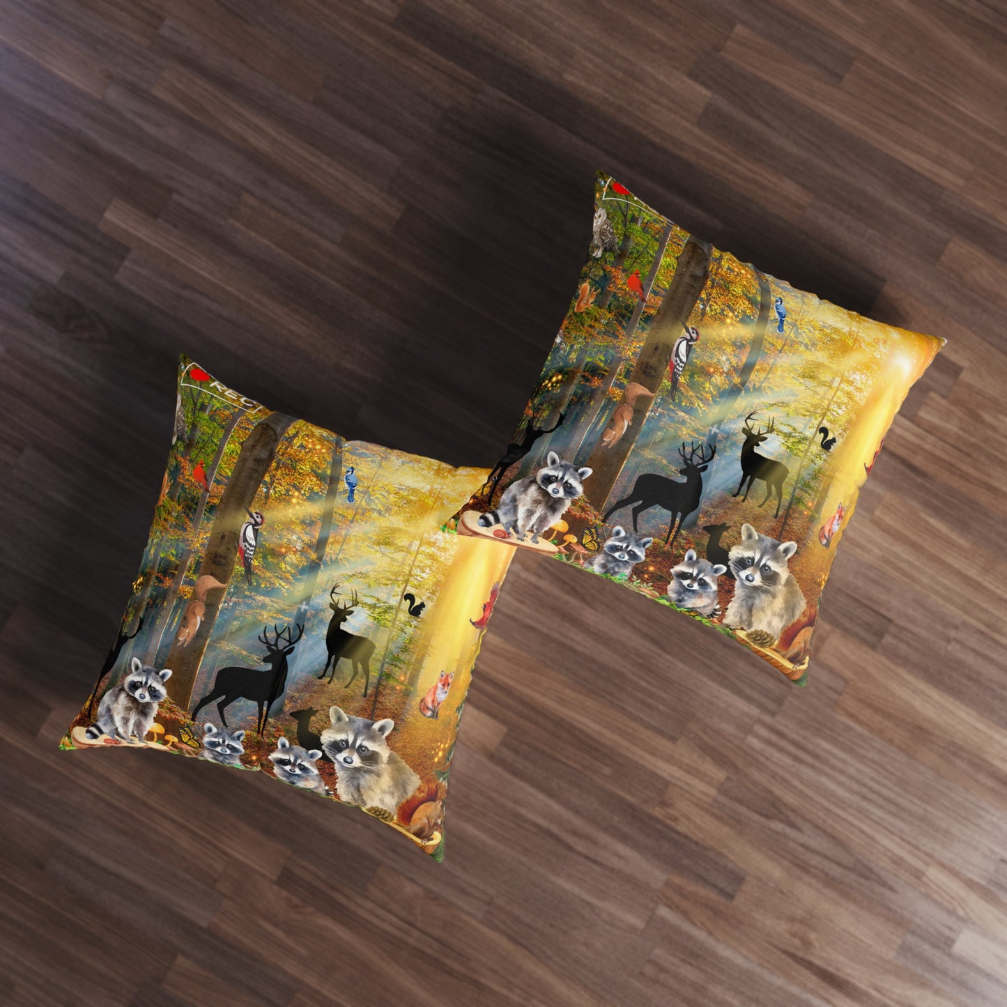 Take A Hike Tufted Floor Pillow, Square