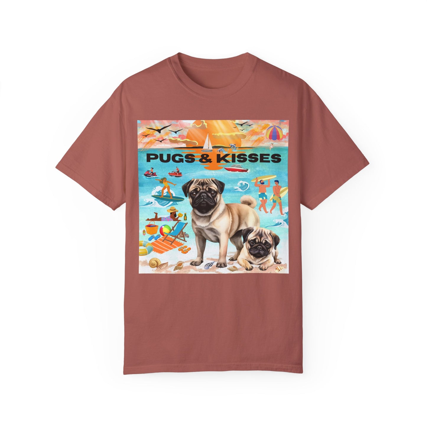 Pugs & Kisses Unisex Garment-Dyed T-shirt