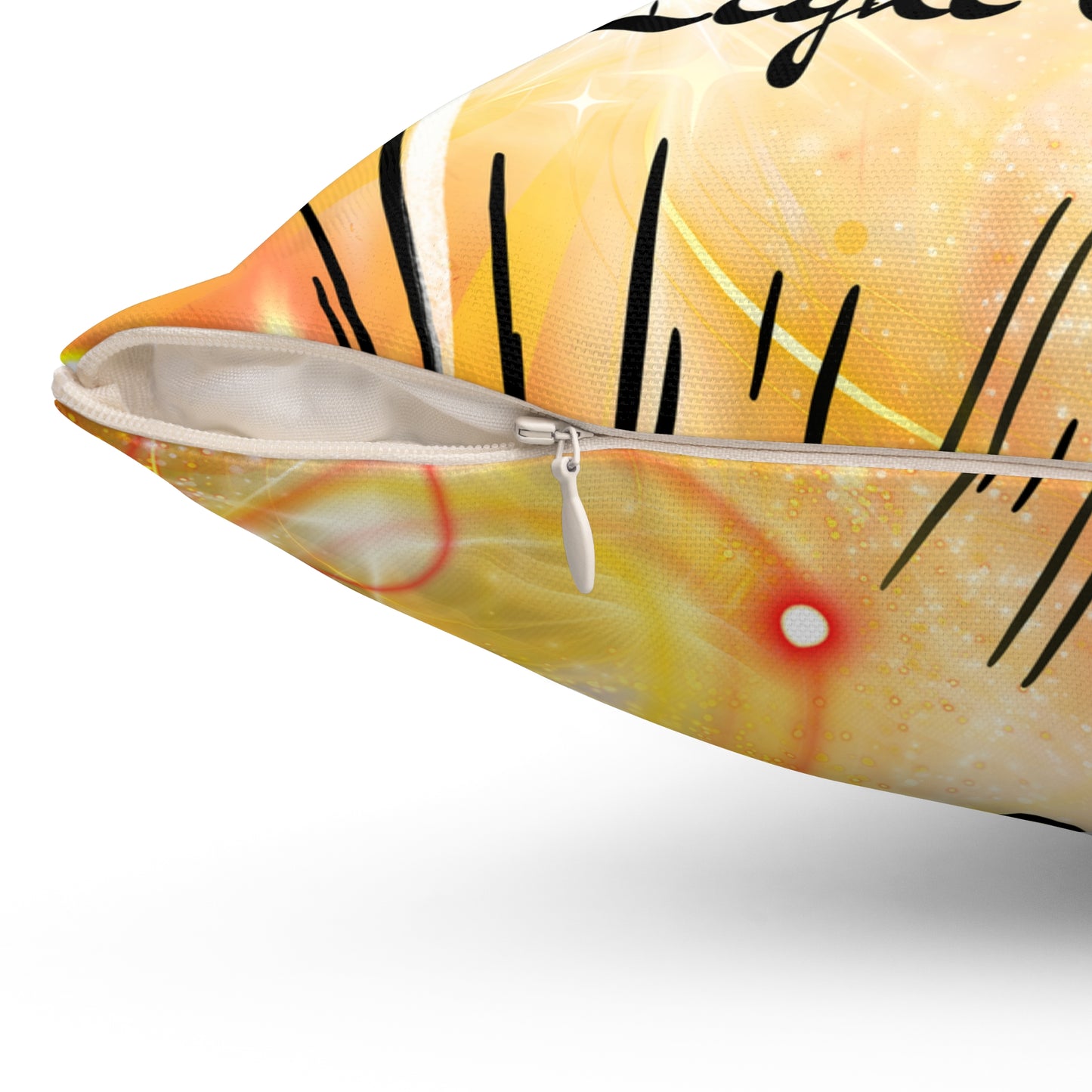 Leave The Light On Spun Polyester Square Pillow