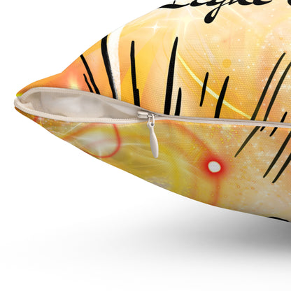 Leave The Light On Spun Polyester Square Pillow