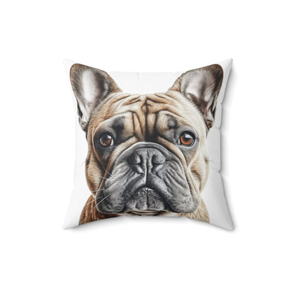 Spun Polyester Square Pillow Frenchie 2