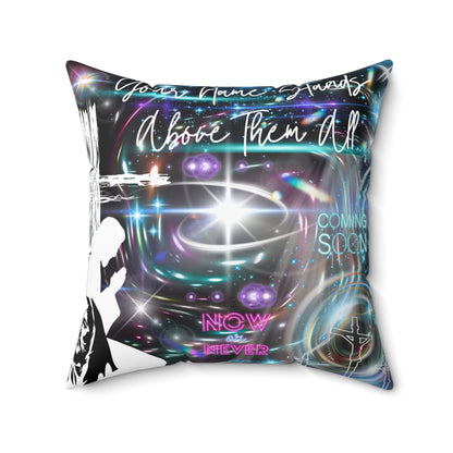 King Of All Kings Spun Polyester Square Pillow, decorative Polyester Square Pillow