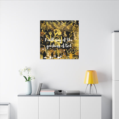 I Will Sing - Inspirational Canvas Wall Art, Music Decor, Home Office Inspiration, Gift for Musicians, Religious Gift, Wall Decoration