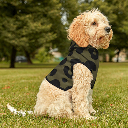 Pet Hoodie Leopard Olive Green