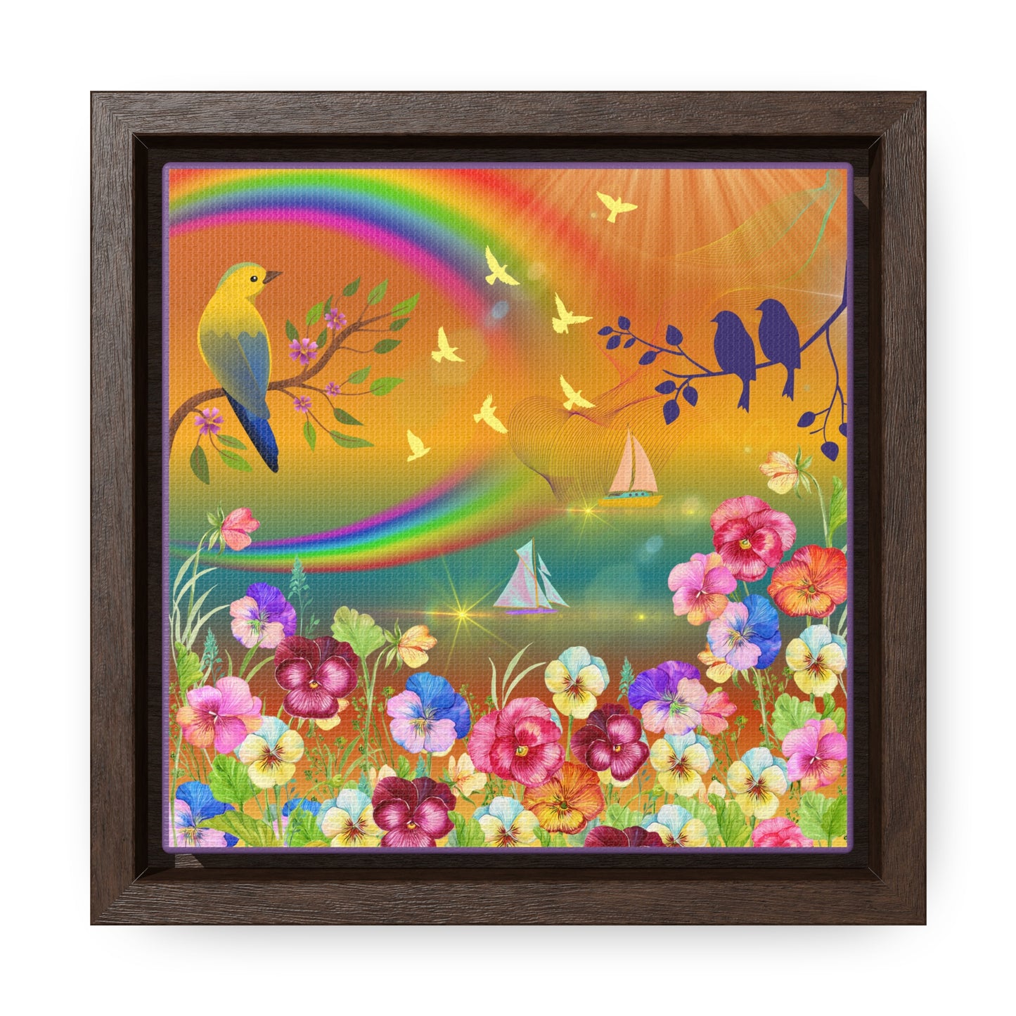 A New Day Gallery Canvas Wraps, Square Frame