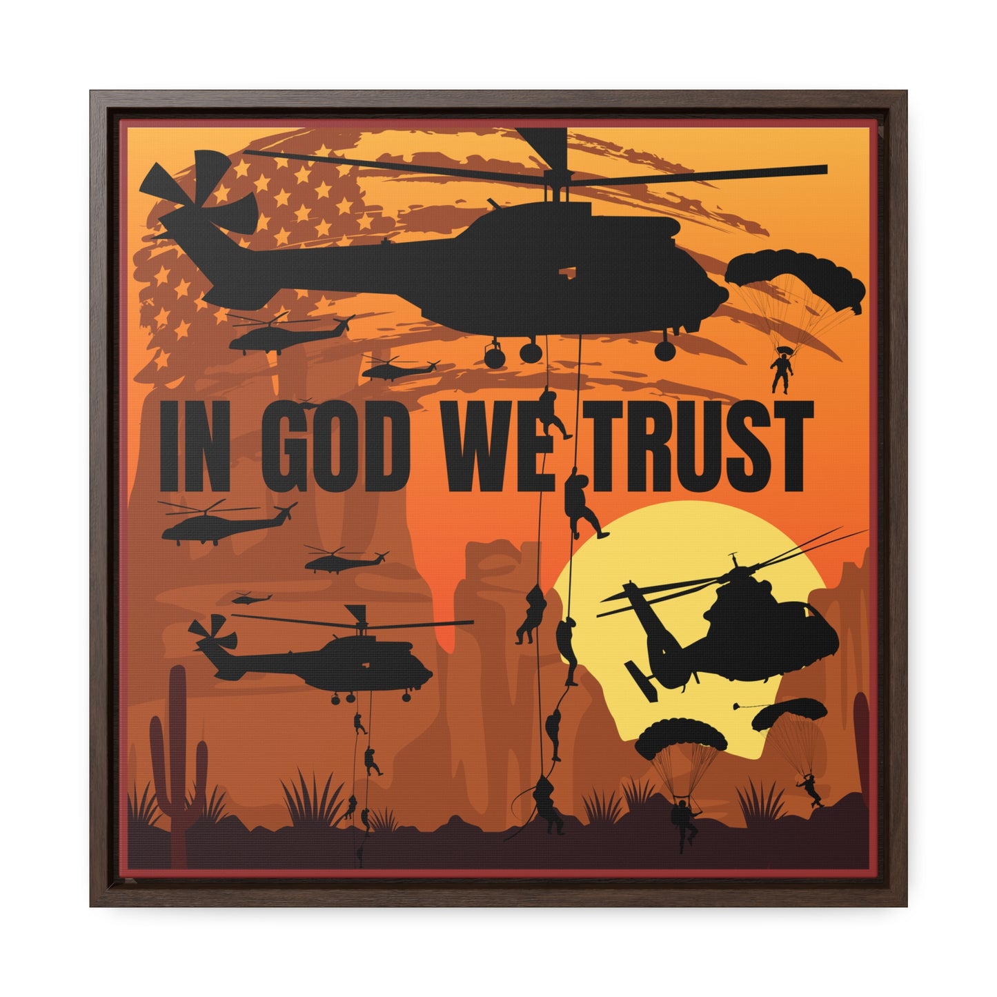 In God We Trust Gallery Canvas Wraps, Square Frame